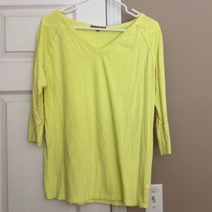 Neon yellow 3/4 length sleeves